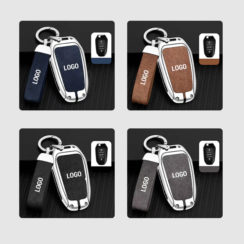 For Citroen leather keyring