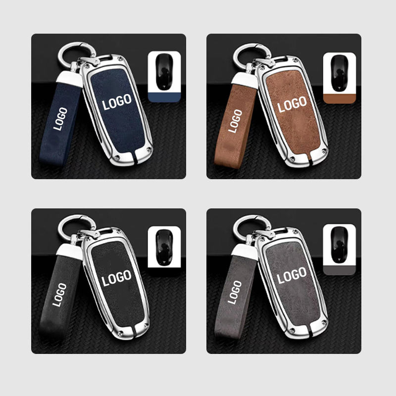 For Tesla Leather Keychain