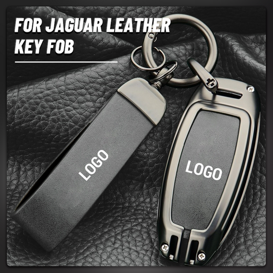 For Jaguar Leather Keychain