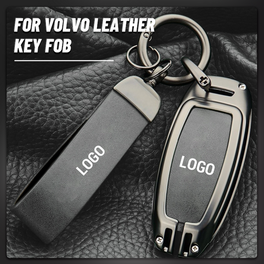 For Volvo Leather Keychain