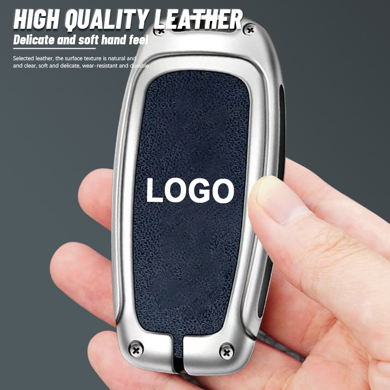 For Tesla Leather Keychain