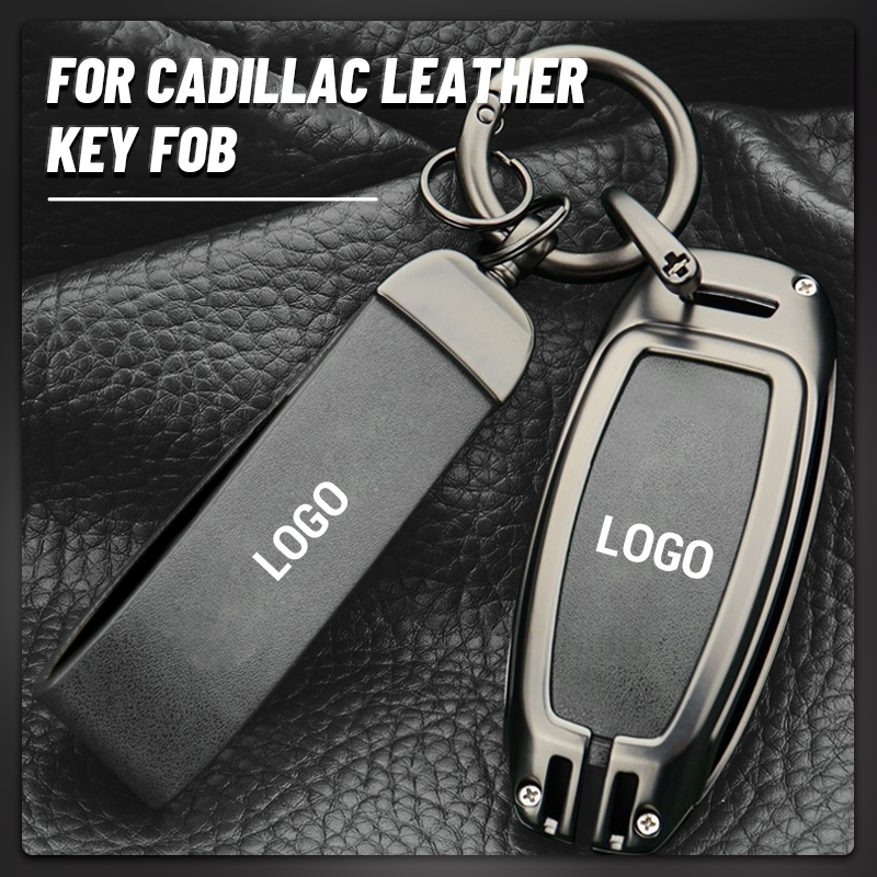 【Para Cadillac】 - Funda de cuero genuino para llaves.